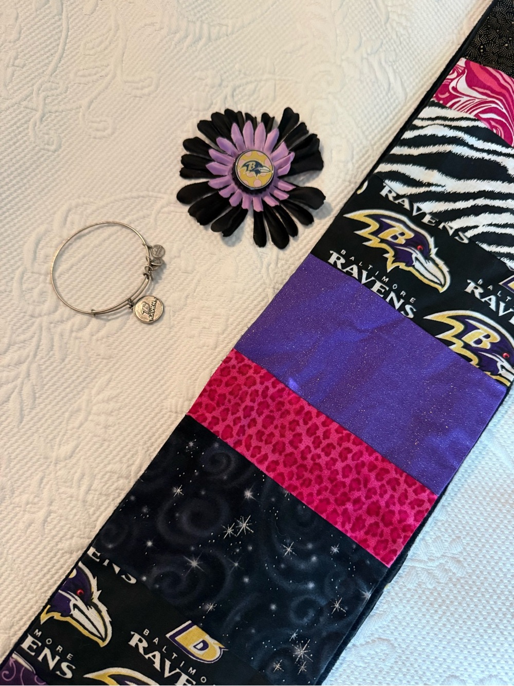 Baltimore Ravens Accessories - scarf, bracelet, clip
